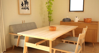 カフェ風ダイニングテーブルと観葉植物のコラボ.png